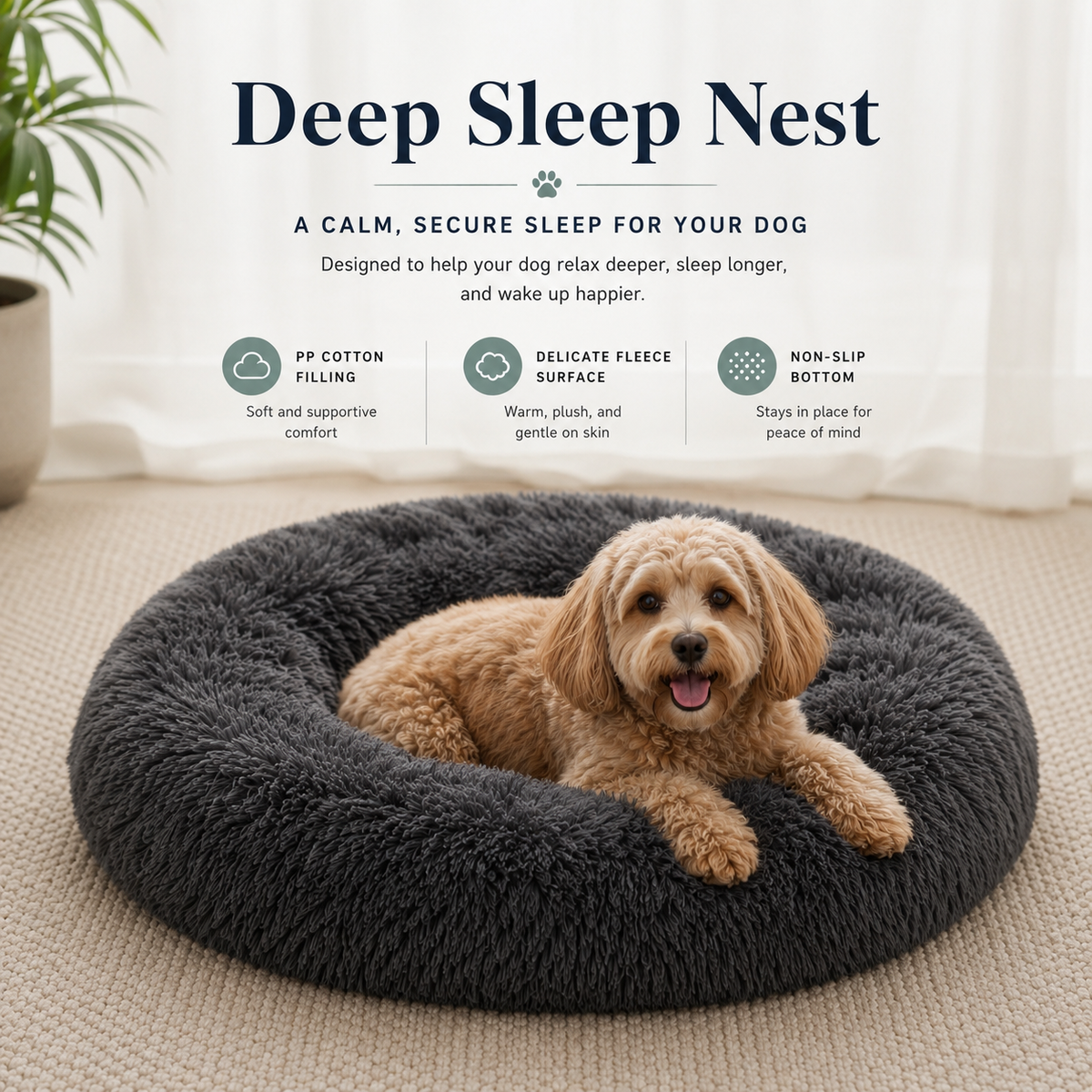 Premium Donut Pet Bed